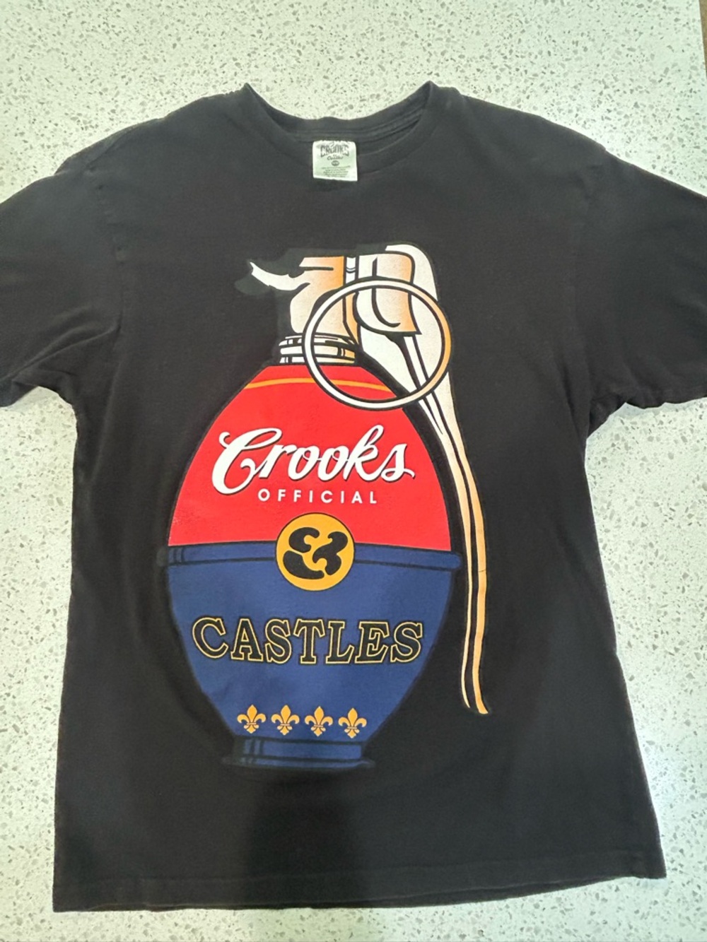 Crooks & Castles Black Logo Tag Tee